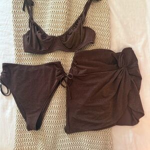 Abercrombie & Fitch Brown Bikini Set